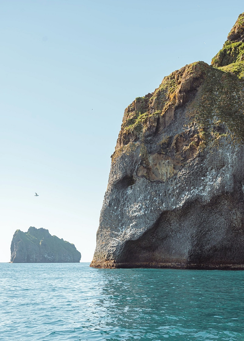 The Elephant Rock in the Westman islands Iceland