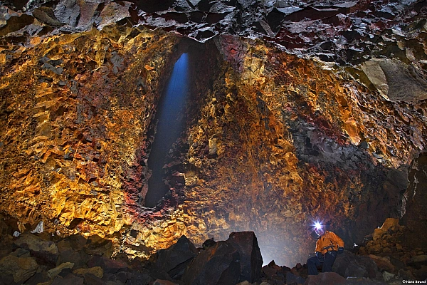 Þríhnúkagígur volcano. Inside the Volcano.