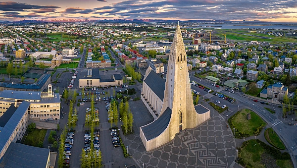 Reykjavík city and Hallgrímskirkja Church