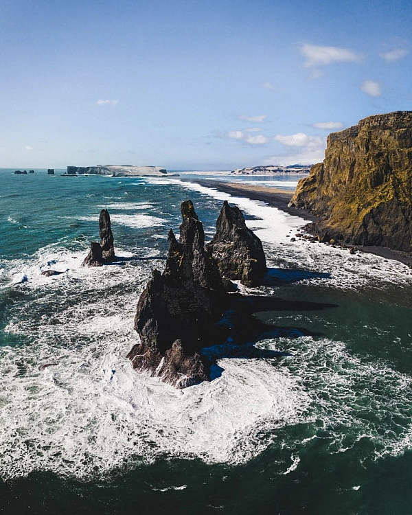 Reynisdrangar on the South coast of Iceland