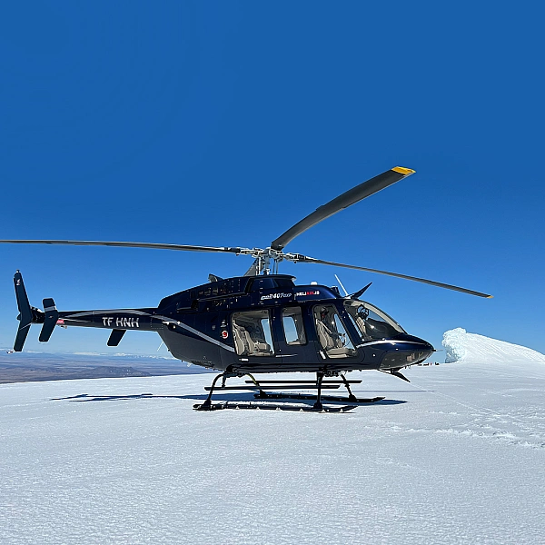 Visit an Icelandic glacier with a helicopter