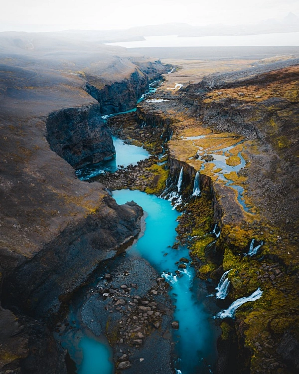 Sigöldugljúfur canyon in the central Highlands of Iceland.